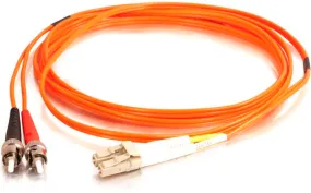 1-Meter 62/125 Fiber Optic Patch Cable Multimode Duplex ST to LC - Orange