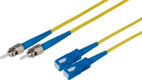 1-Meter 9u/125u Fiber Optic Patch Cable Singlemode Duplex ST to SC - Yellow