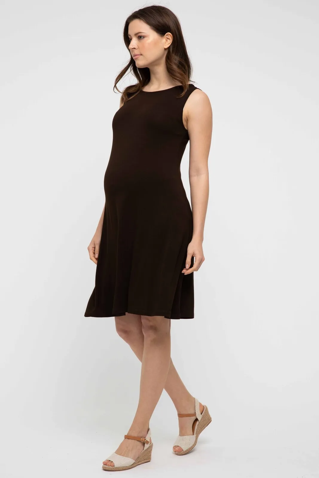 Adele Maternity Dress - Chocolate