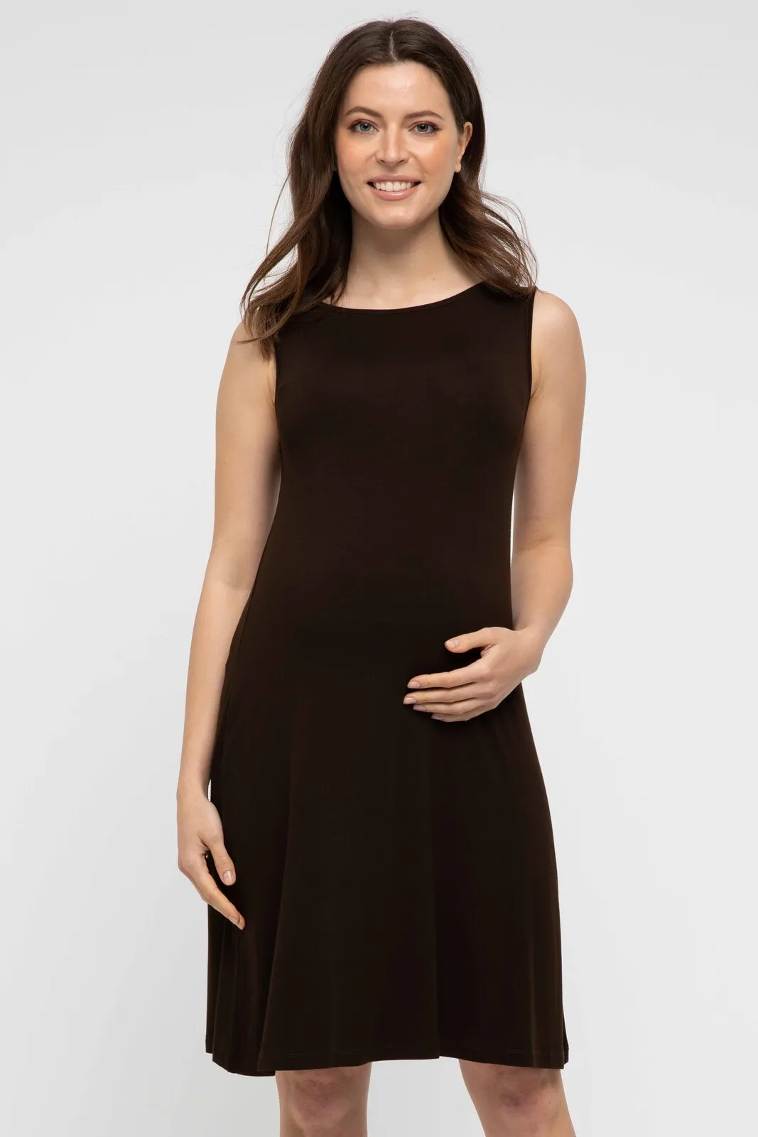 Adele Maternity Dress - Chocolate