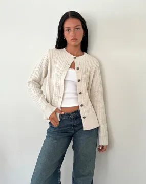 Bavana Cardigan in Ivory