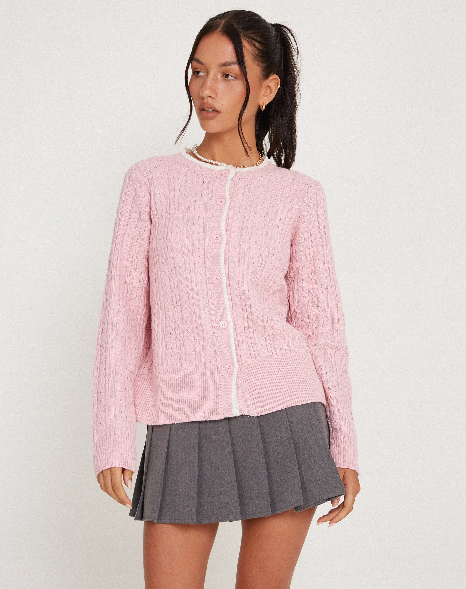 Bavana Cardigan in Pink