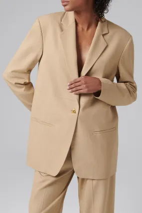 Beige Mercedes Boxy Blazer