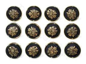 Black Golden Swords Acrylic Coat Buttons