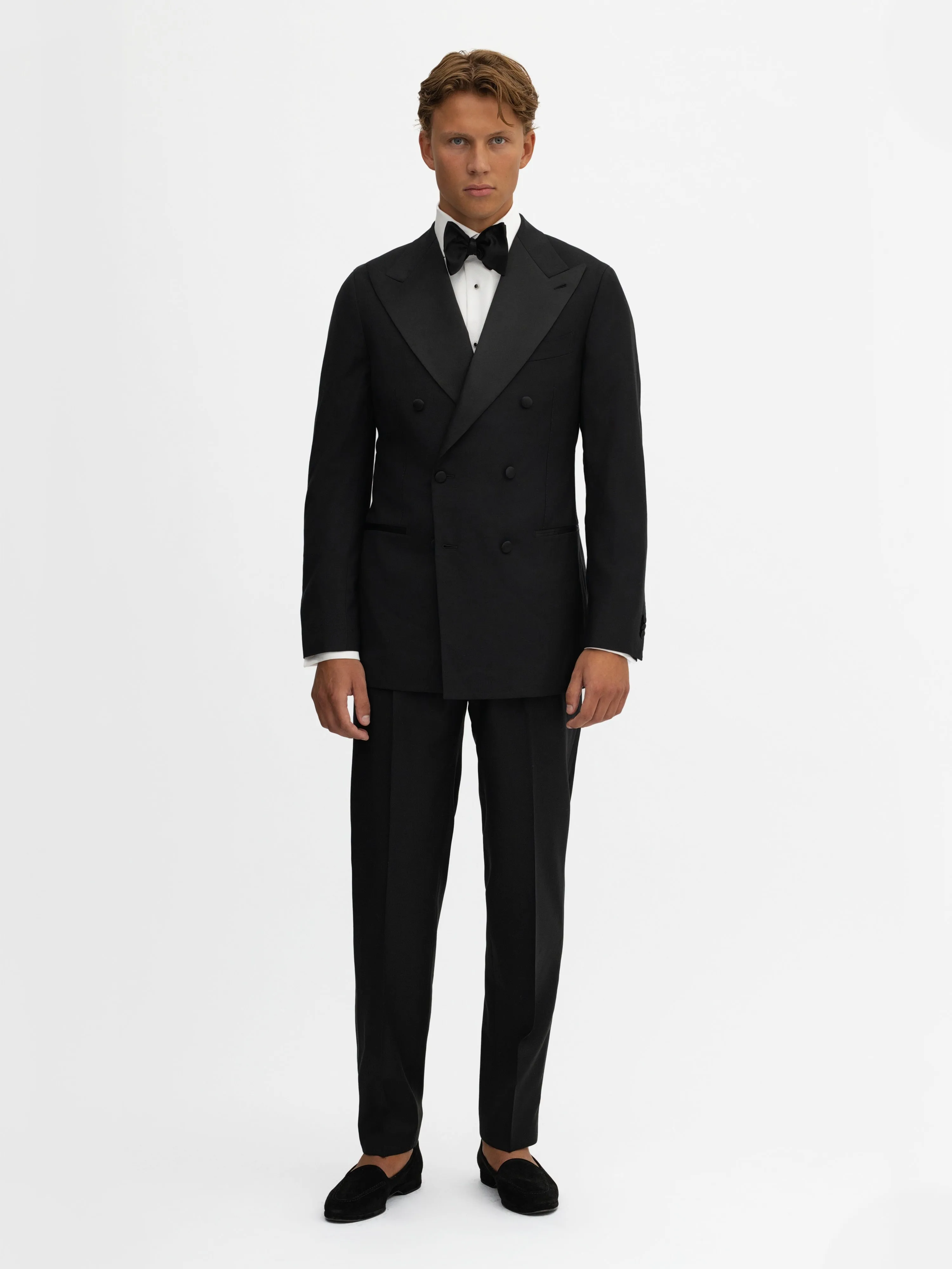 Black S130 Wool Tuxedo Jacket (DB)