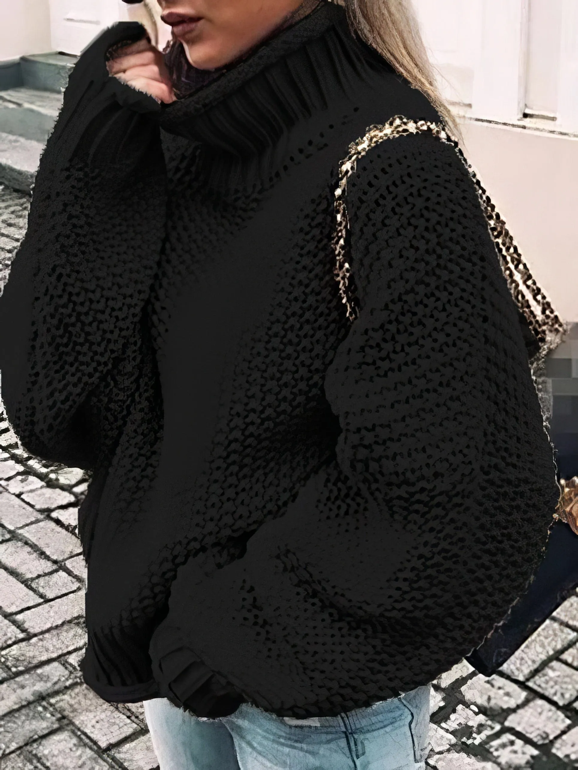 Black Turtleneck Sweater