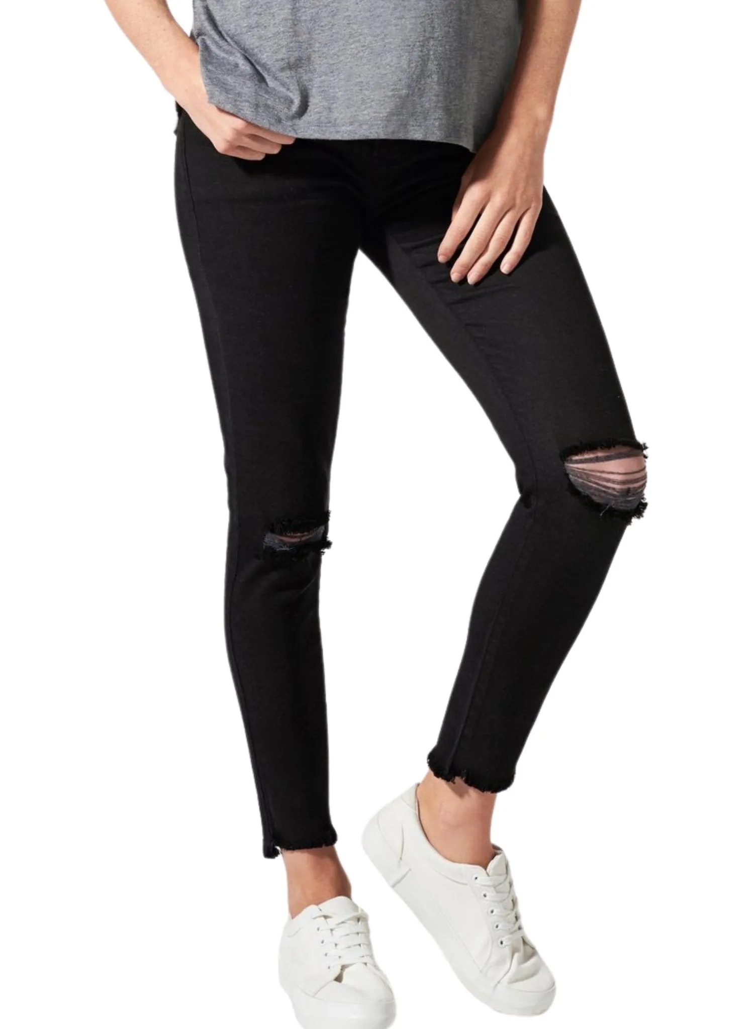 BLANQI Maternity Belly Support Skinny Jeans - Black Wash