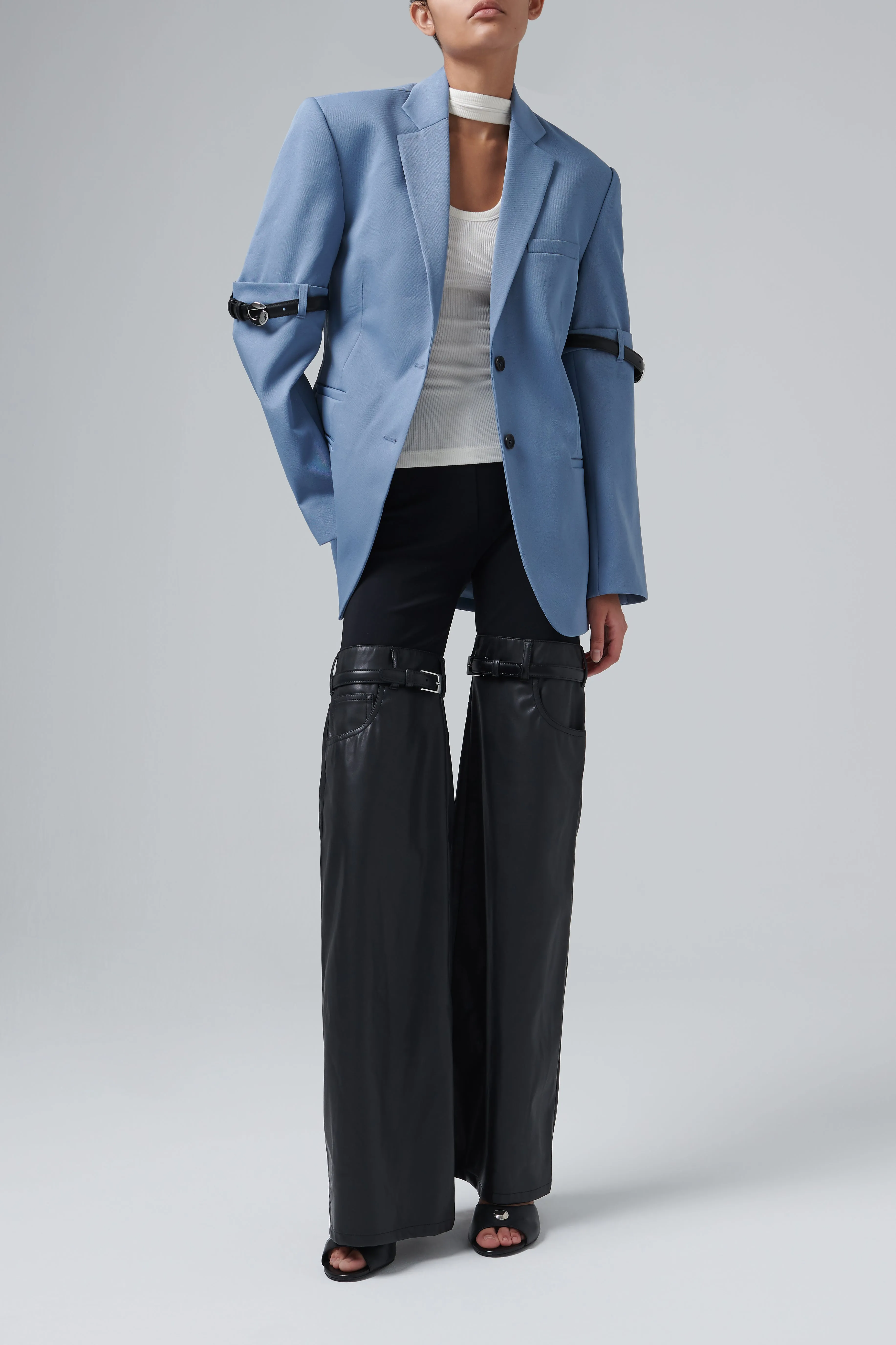 Blue Hybrid Oversize Tailored Jacket