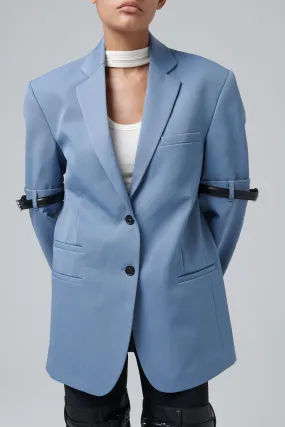 Blue Hybrid Oversize Tailored Jacket