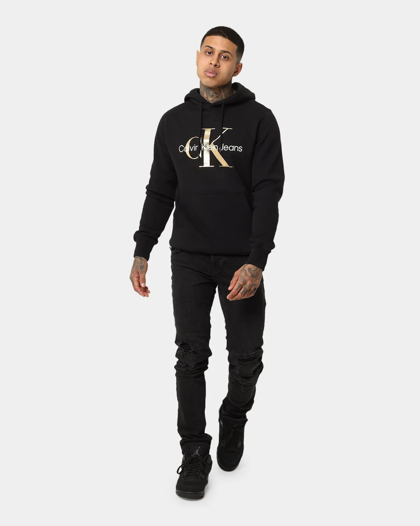 Calvin Klein Monogram Hoodie Tawny Black/Gold/White