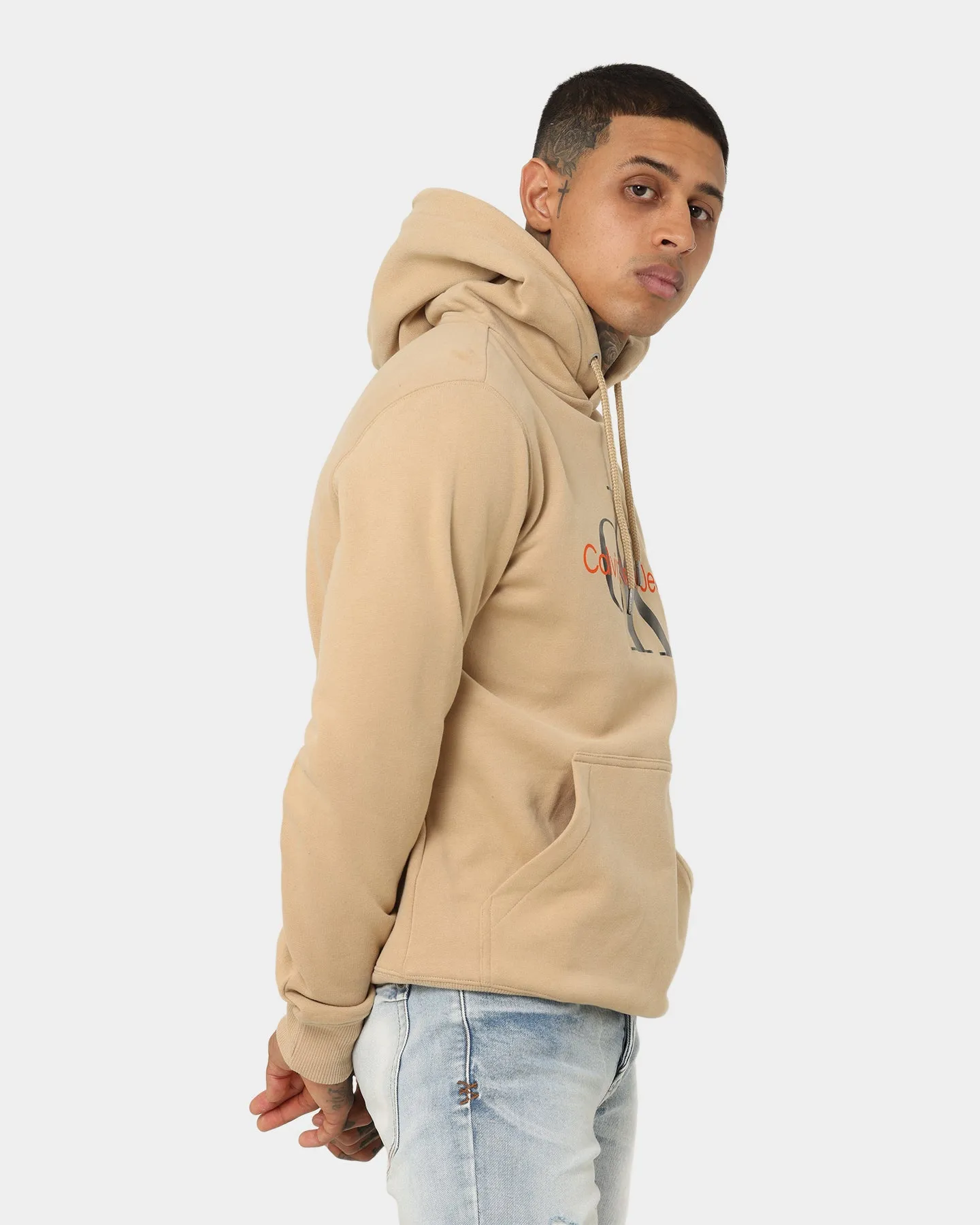 Calvin Klein Monogram Hoodie Tawny Sand/Black