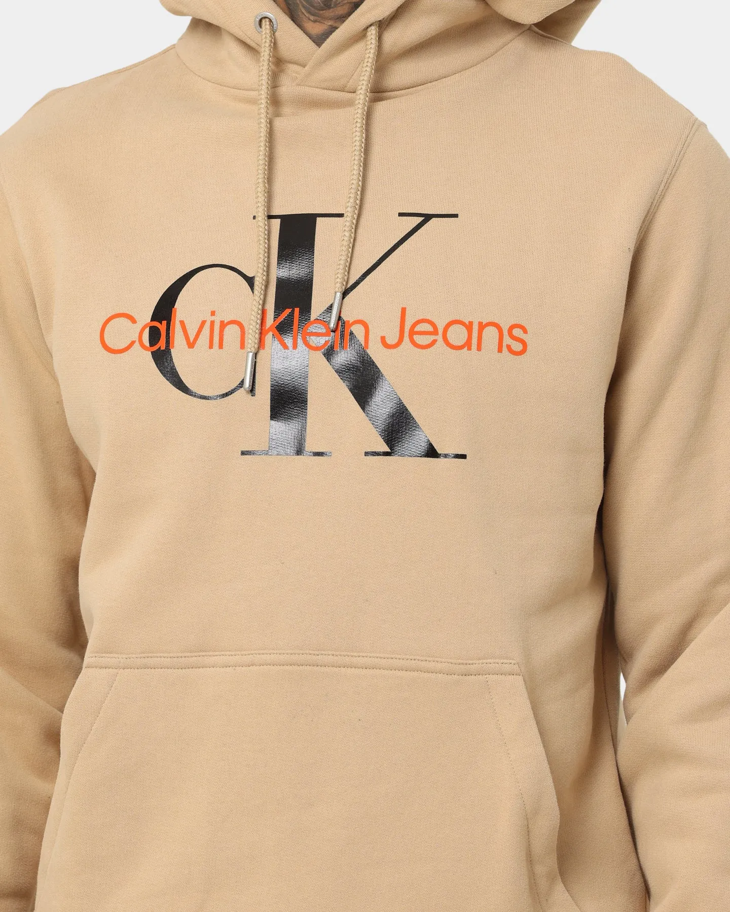 Calvin Klein Monogram Hoodie Tawny Sand/Black