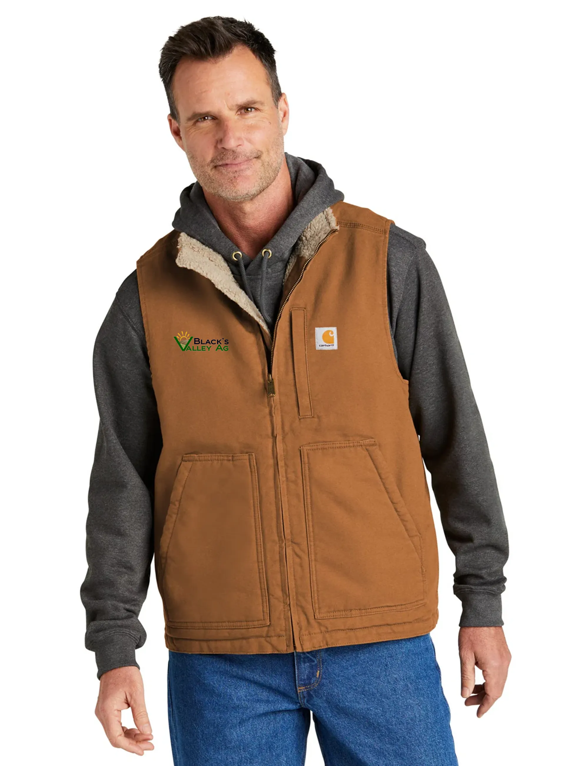 Carhartt Sherpa-Lined Vest, Carhartt Brown [Black's Valley AG]