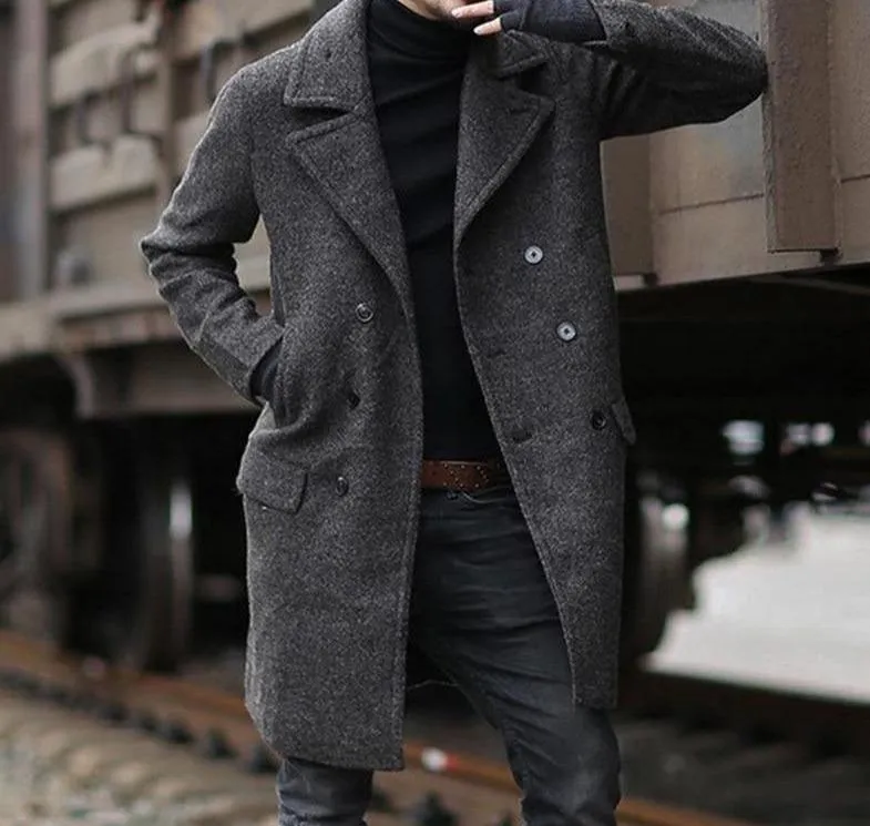 Classic woolen trench coat