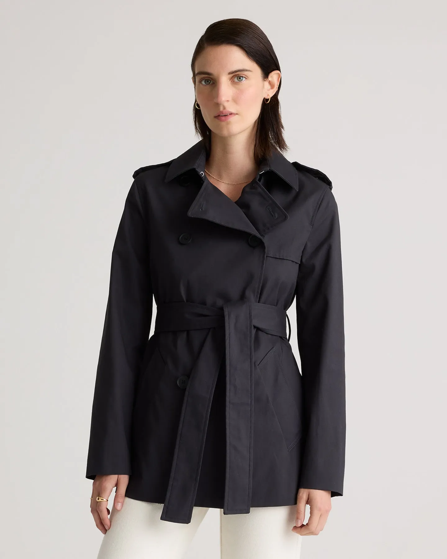 Comfort Stretch Short Trench Coat