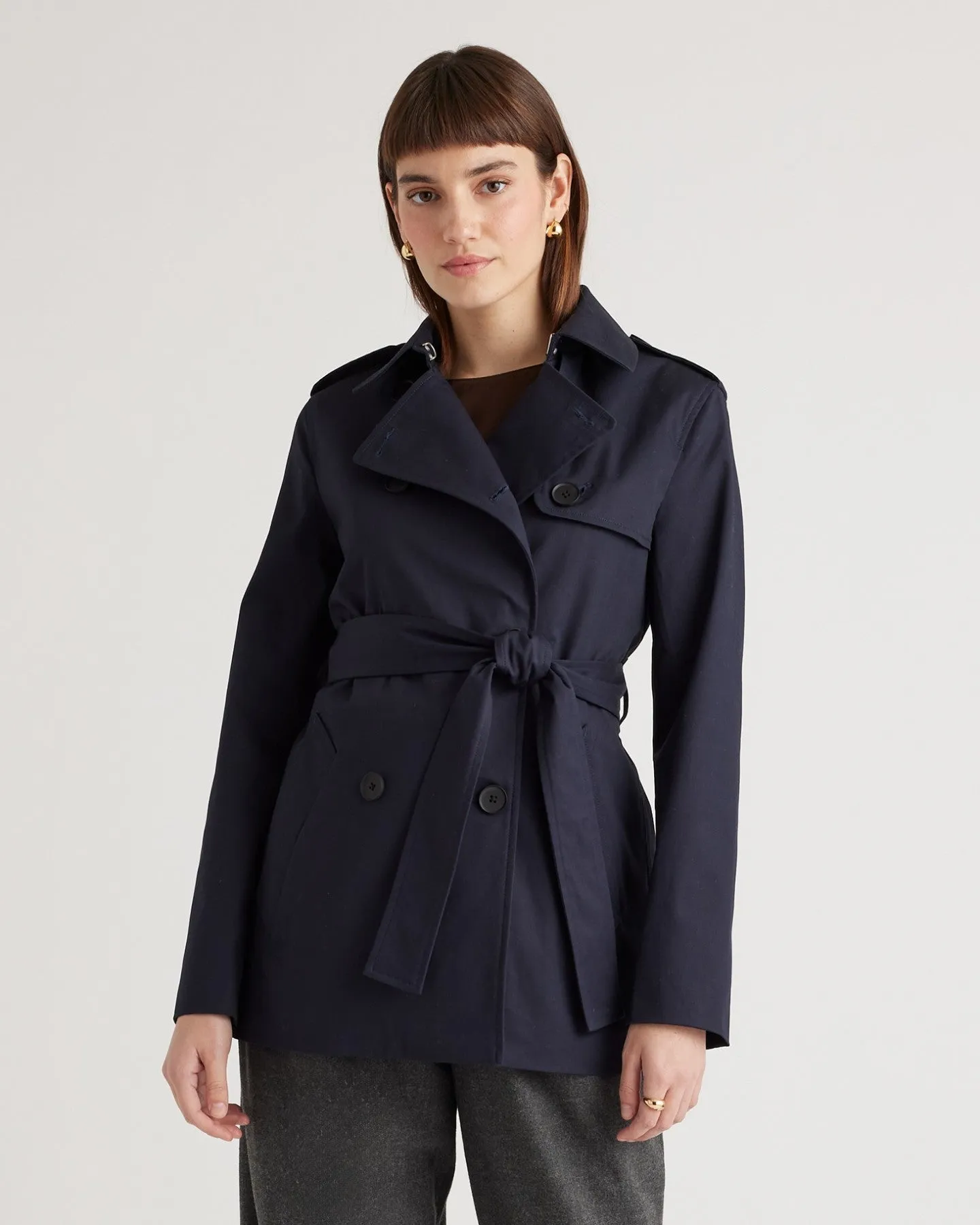 Comfort Stretch Short Trench Coat