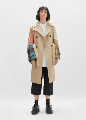 Cotton Patchwork Trench Coat