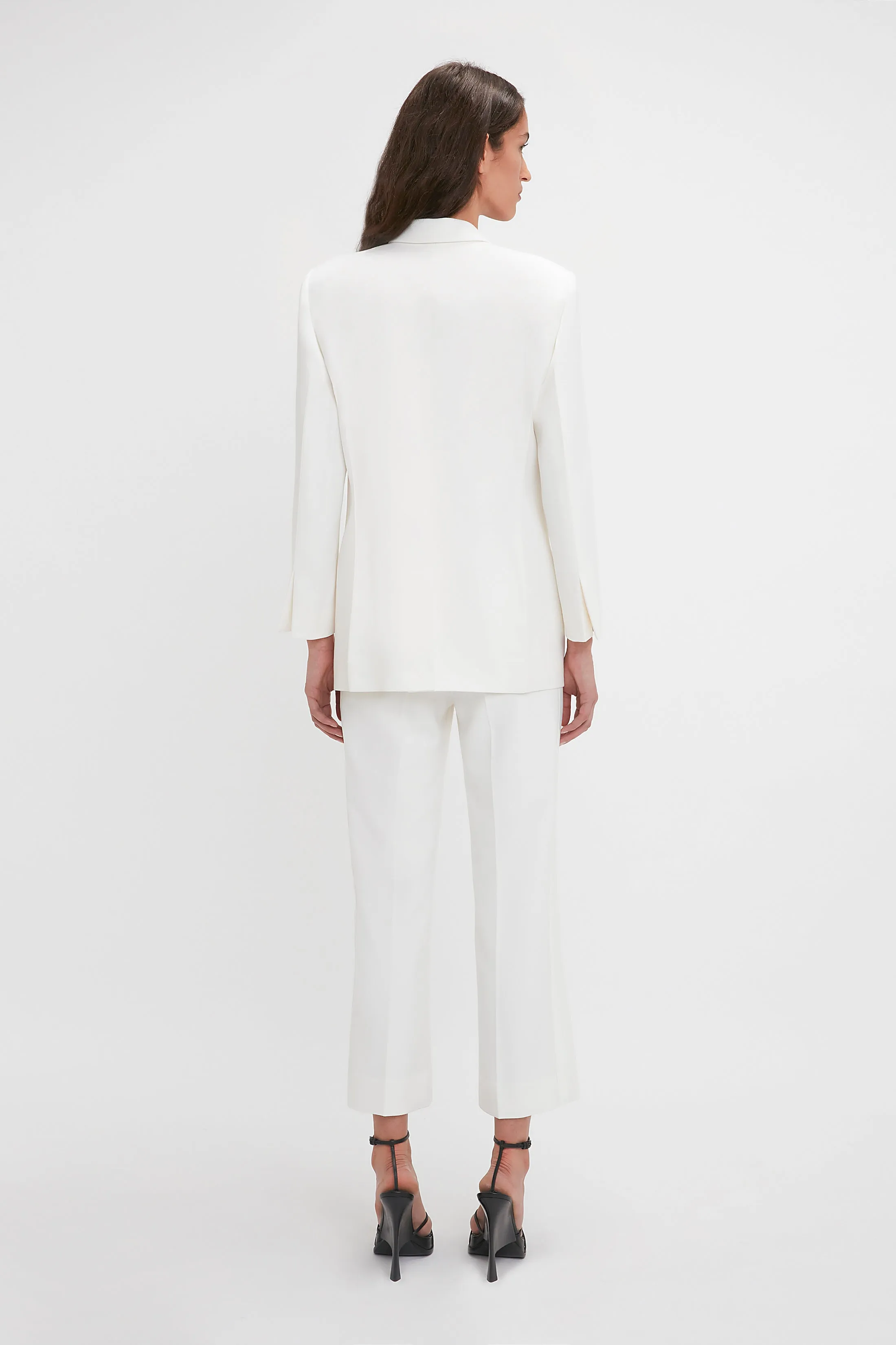 Cropped Tuxedo Trouser In Ivory