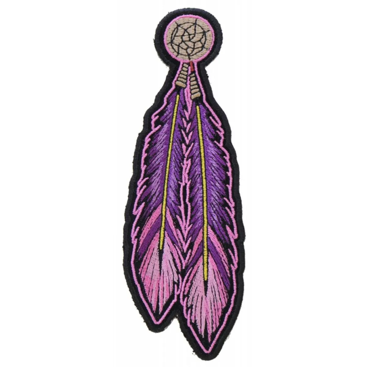 Daniel Smart Feathers Embroidered Iron On Patch, 2.25 x 6.5 inches