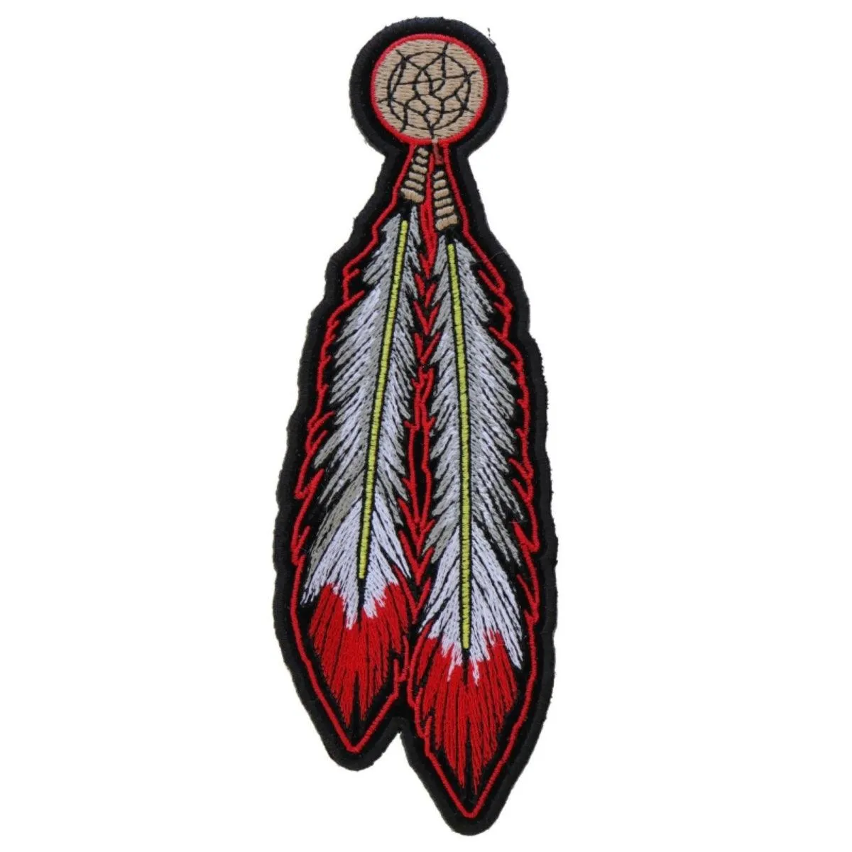 Daniel Smart Feathers Embroidered Iron On Patch, 2.25 x 6.5 inches