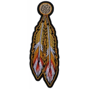 Daniel Smart Feathers Embroidered Iron On Patch, 2.25 x 6.5 inches