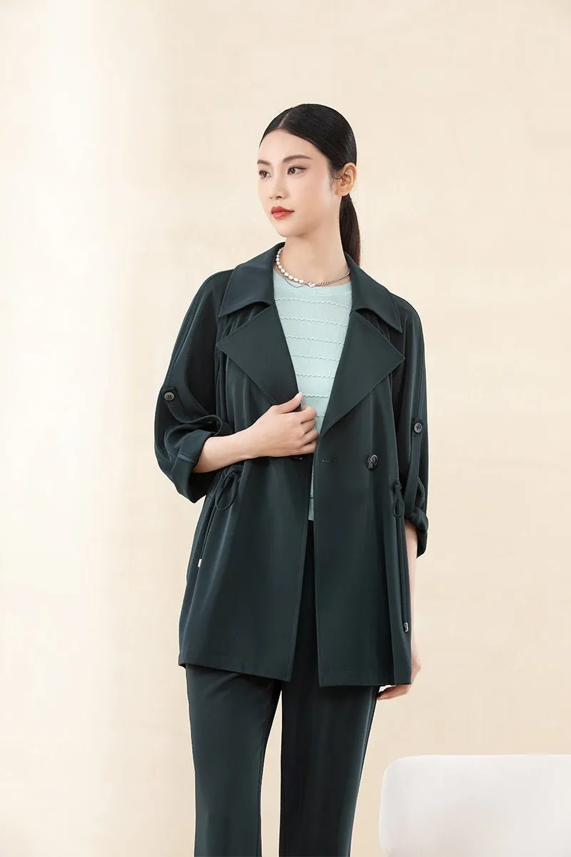 Dark Green Long Trench Coats