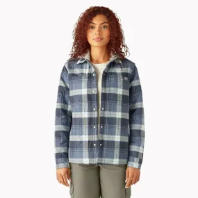 Dickies Women's Hooded Flannel Shirt Jac