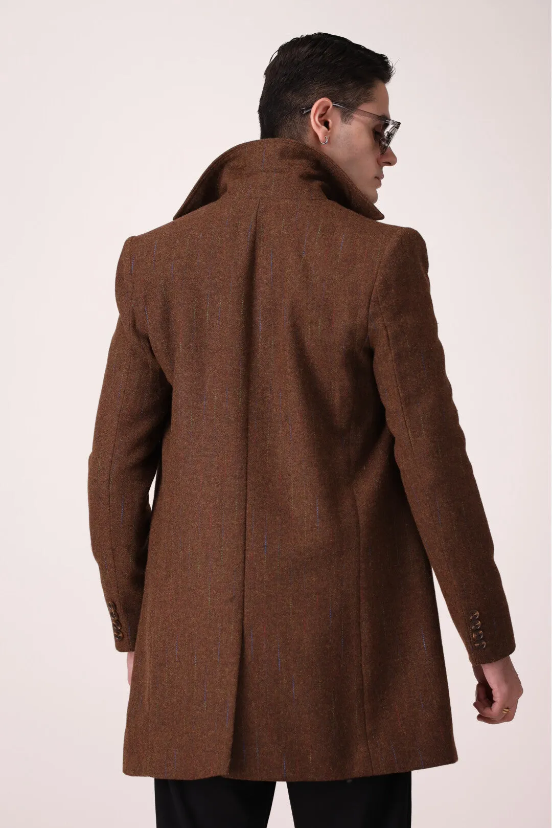 DOUBLE-BREASTED LONG COAT SLIM FIT