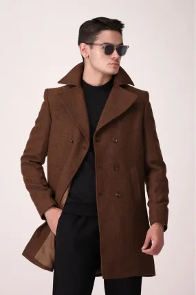 DOUBLE-BREASTED LONG COAT SLIM FIT