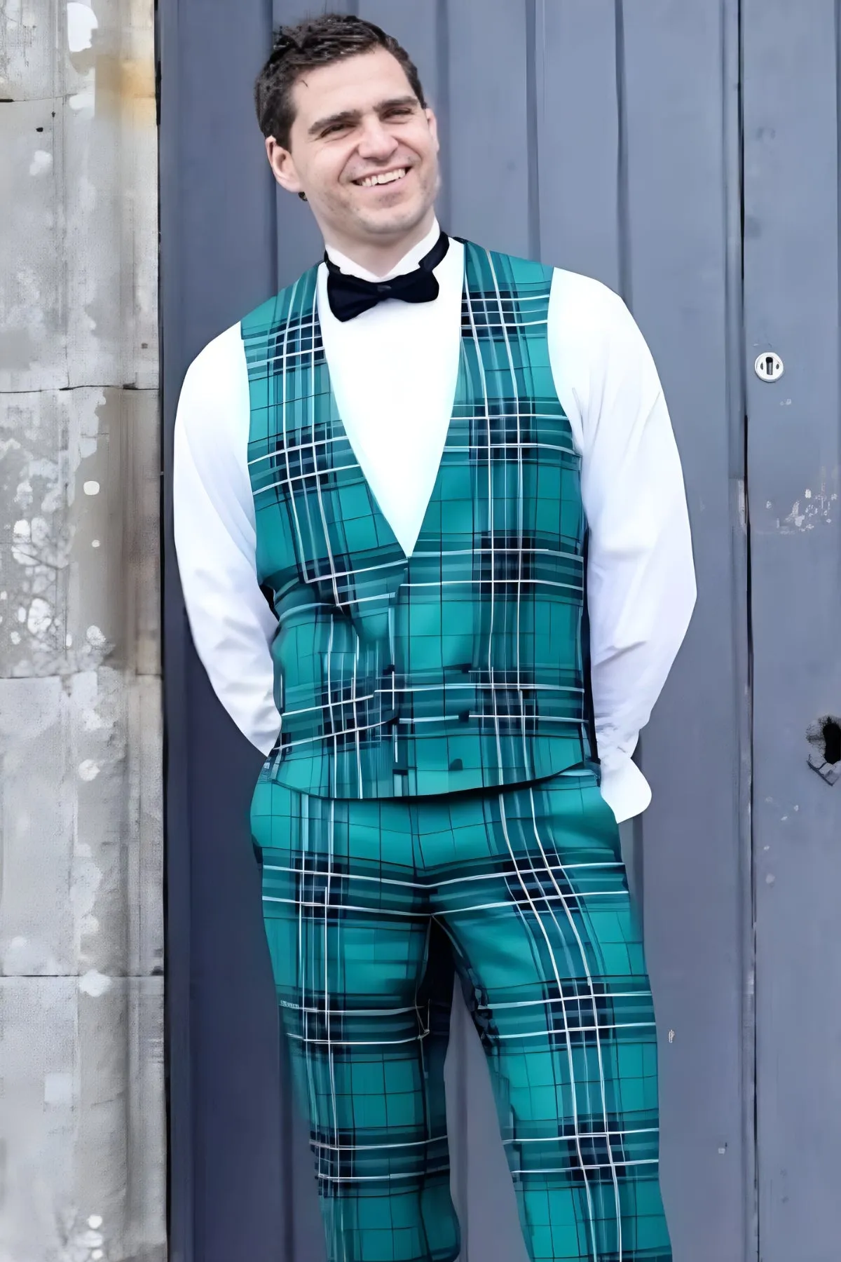 Double Breasted Tartan Waistcoat