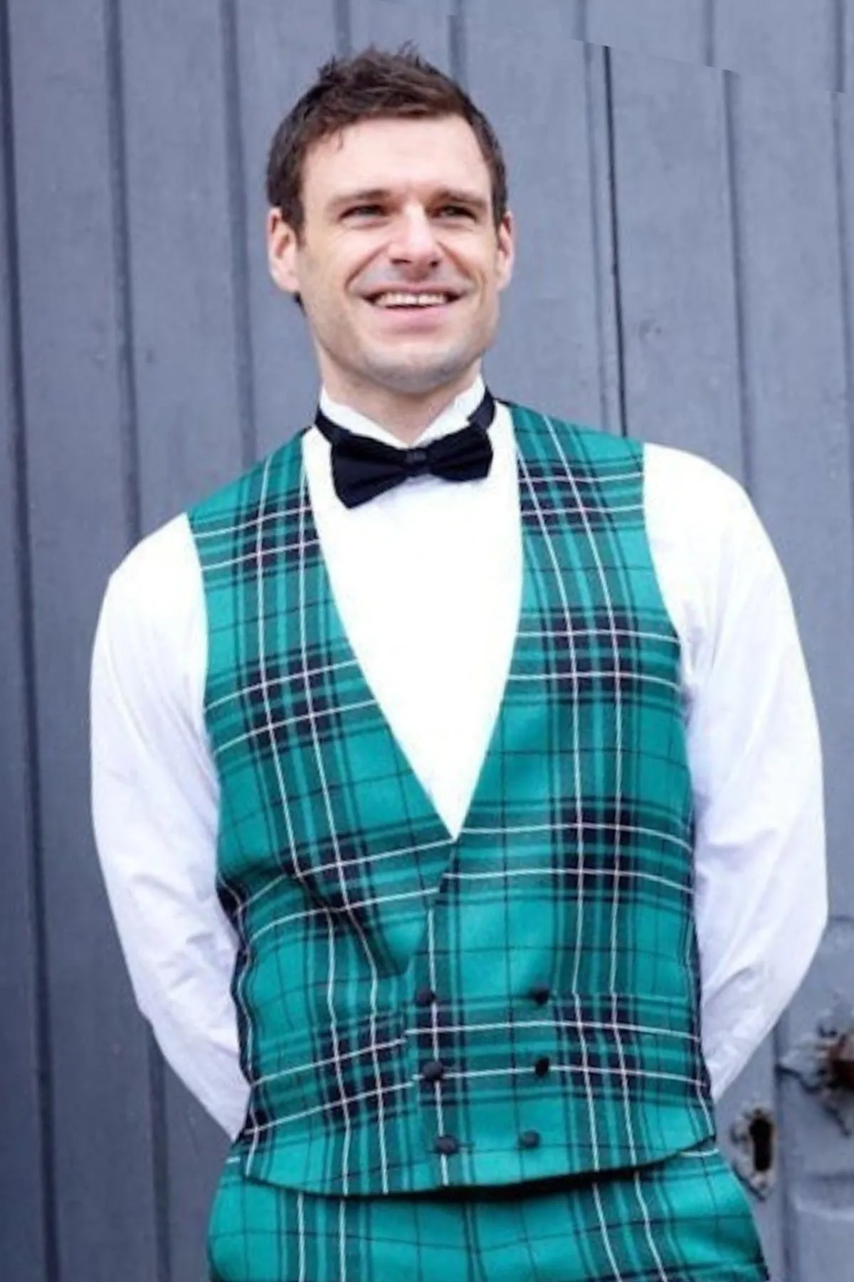 Double Breasted Tartan Waistcoat