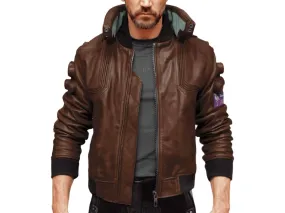 Exotic Brown Genuine Leather Jacket