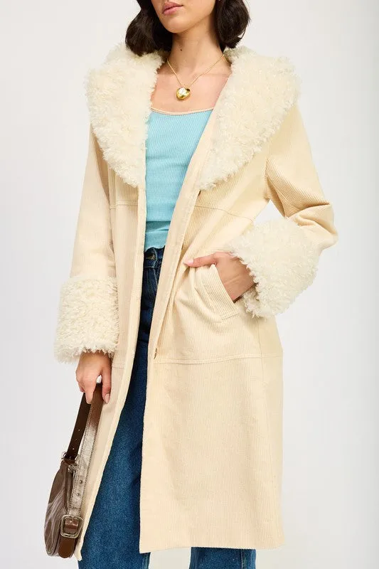 FAUX  MID TRENCH COAT