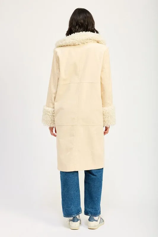 FAUX  MID TRENCH COAT