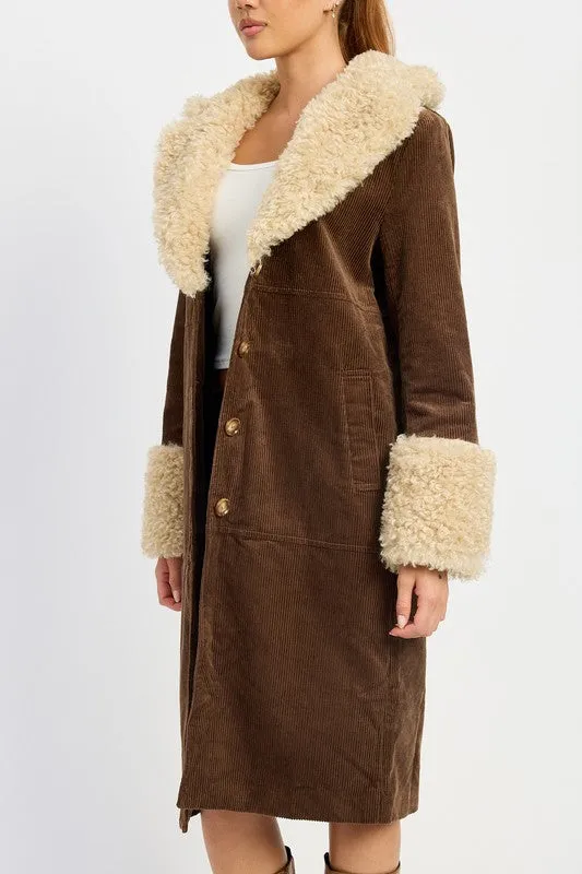 FAUX  MID TRENCH COAT