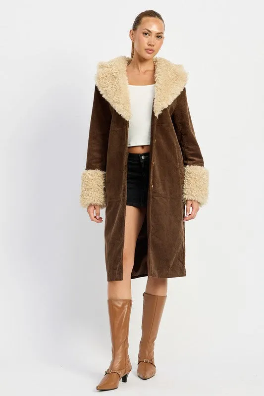 FAUX  MID TRENCH COAT