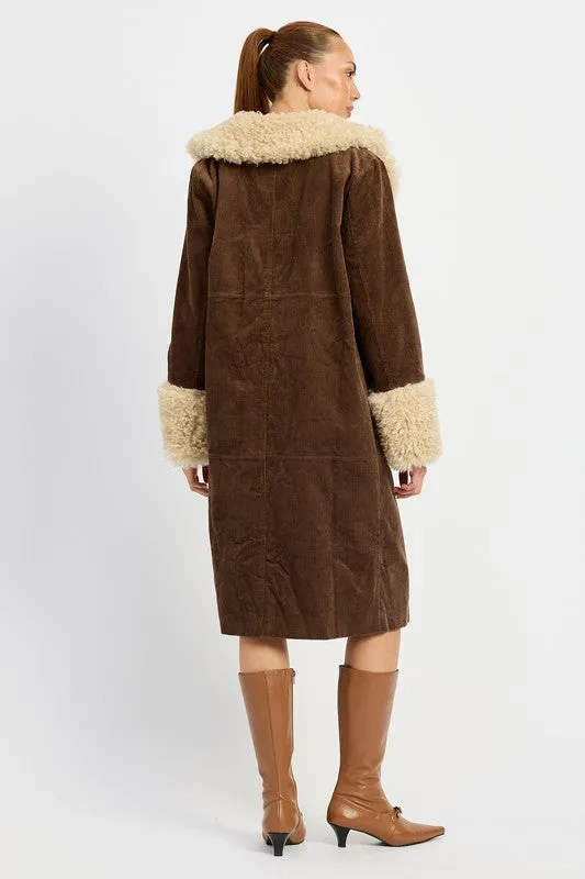 FAUX  MID TRENCH COAT