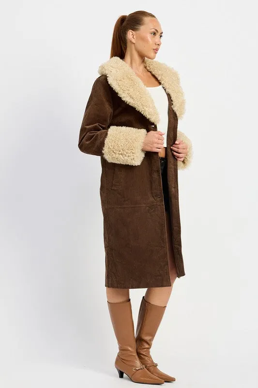 FAUX  MID TRENCH COAT