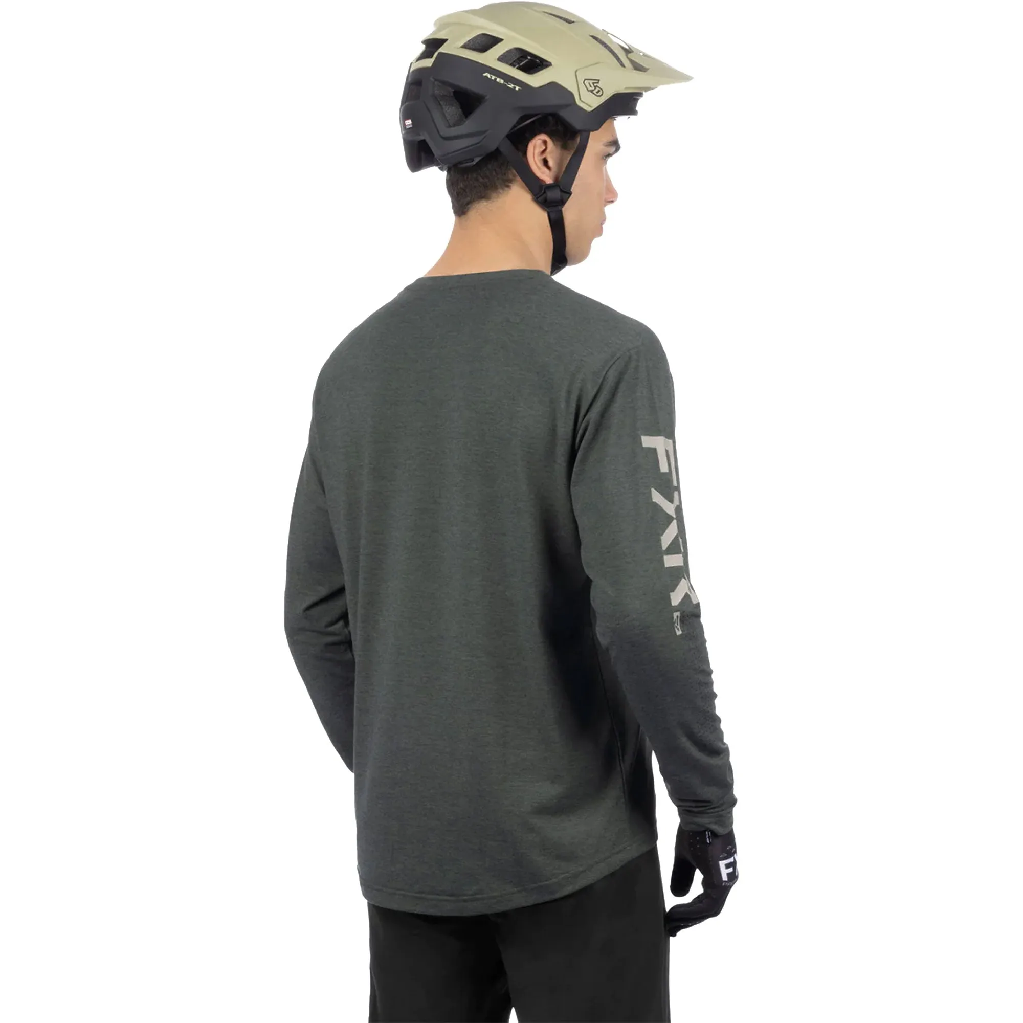 FXR HeliuTech Long Sleeve Offroad Jersey Army Heather/Stone Green