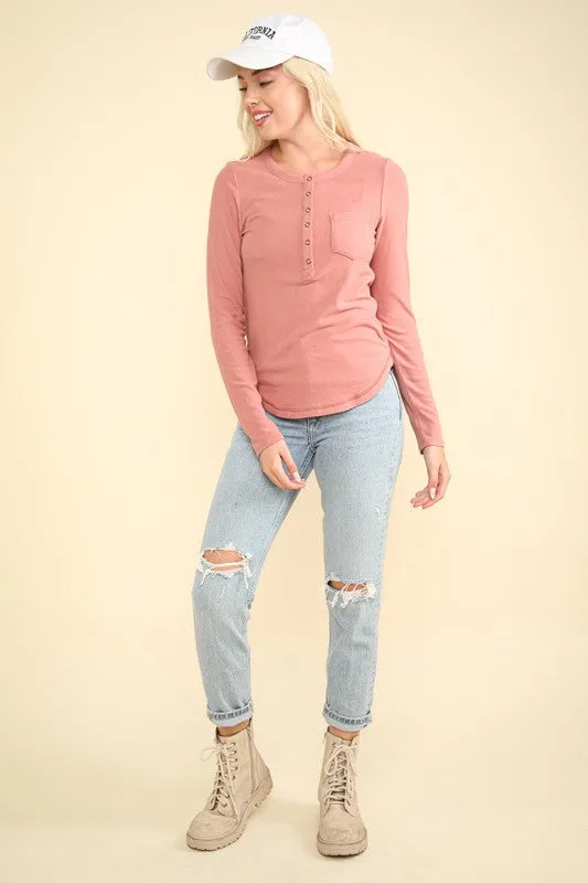 Grace Soft Cozy Brushed Ribbed Knit Top