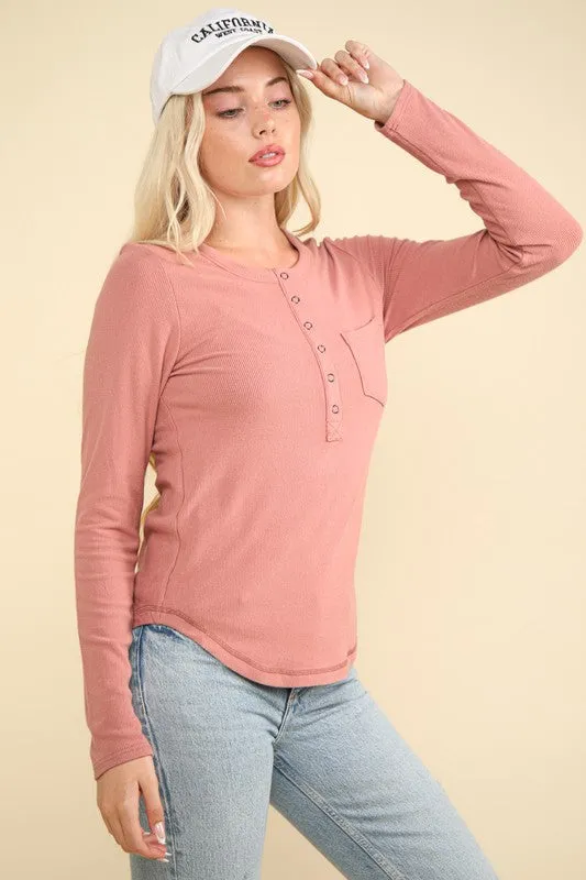 Grace Soft Cozy Brushed Ribbed Knit Top