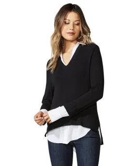 Grand Duke Sweater Top, Black