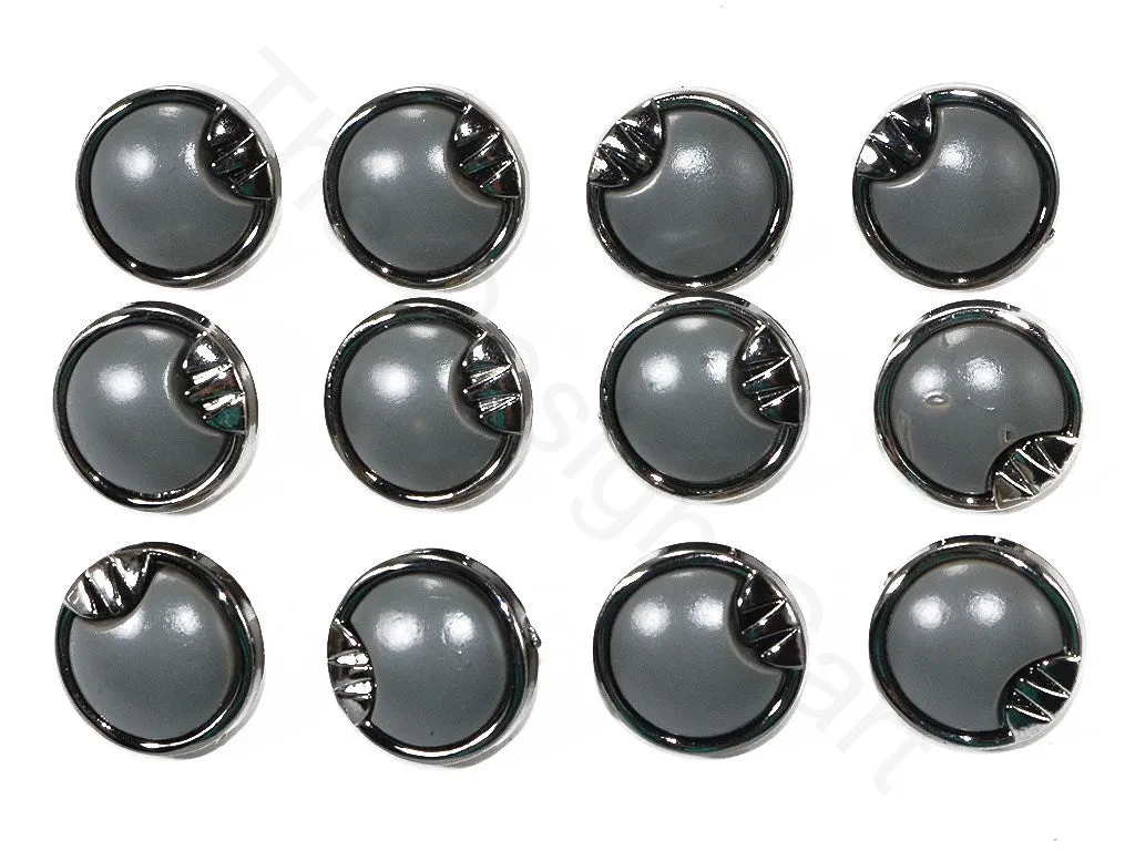 Gray Plain Designer Coat Buttons