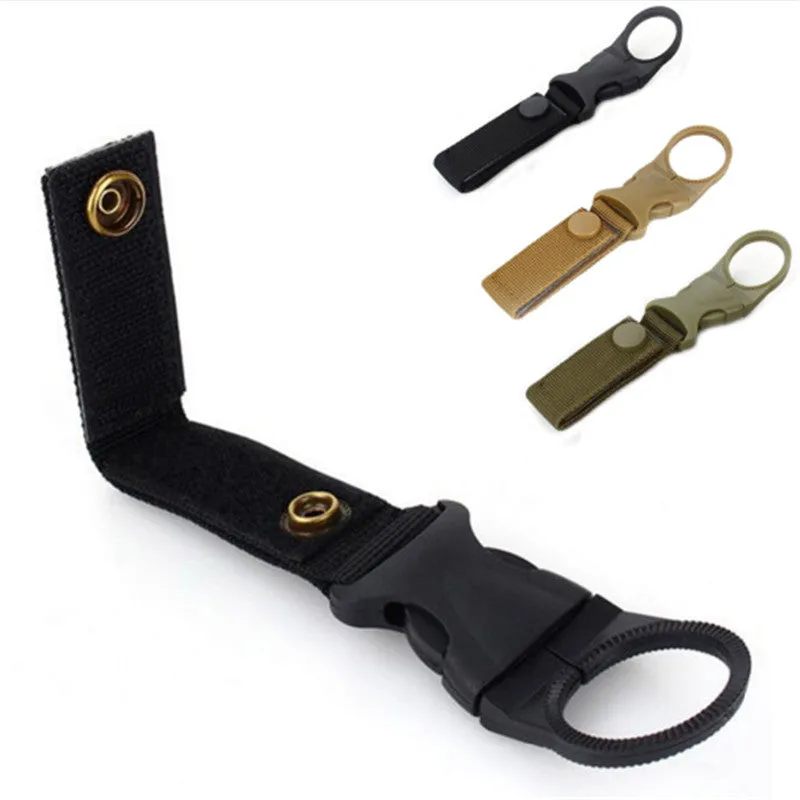 Hiking Military Nylon Webbing Buckle Hook Water Bottle Holder Clip