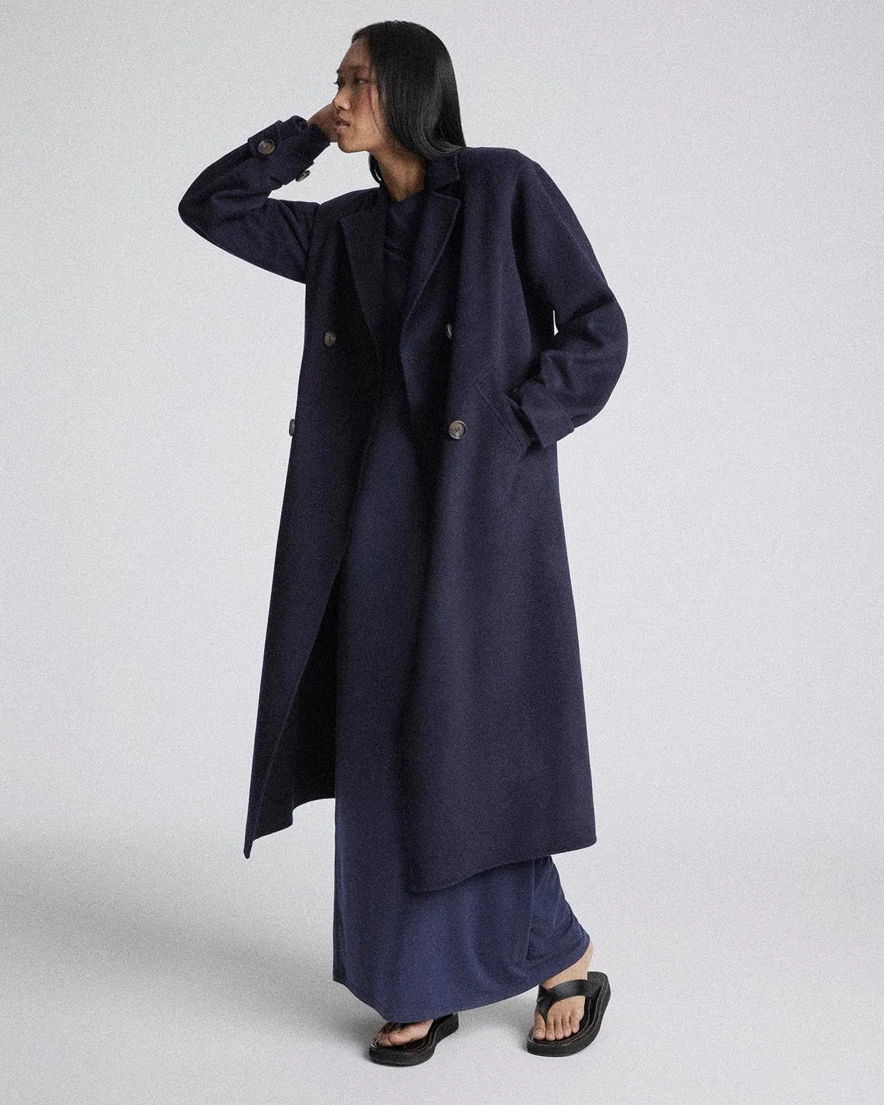 Kate Young x Splendid Wool-Cashmere Maxi Coat