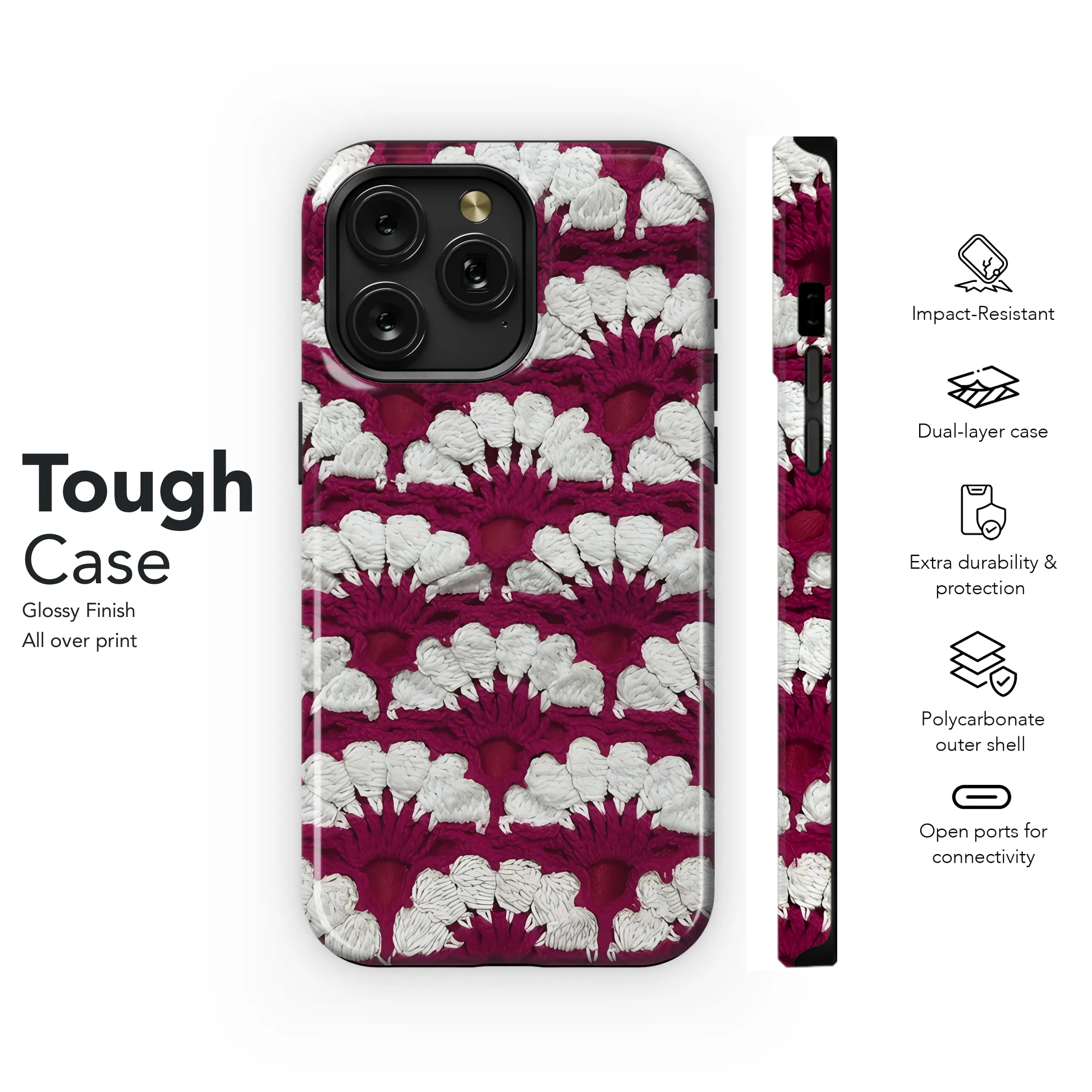 Knit Phone Case iPhone Samsung Cover Pixel 3843