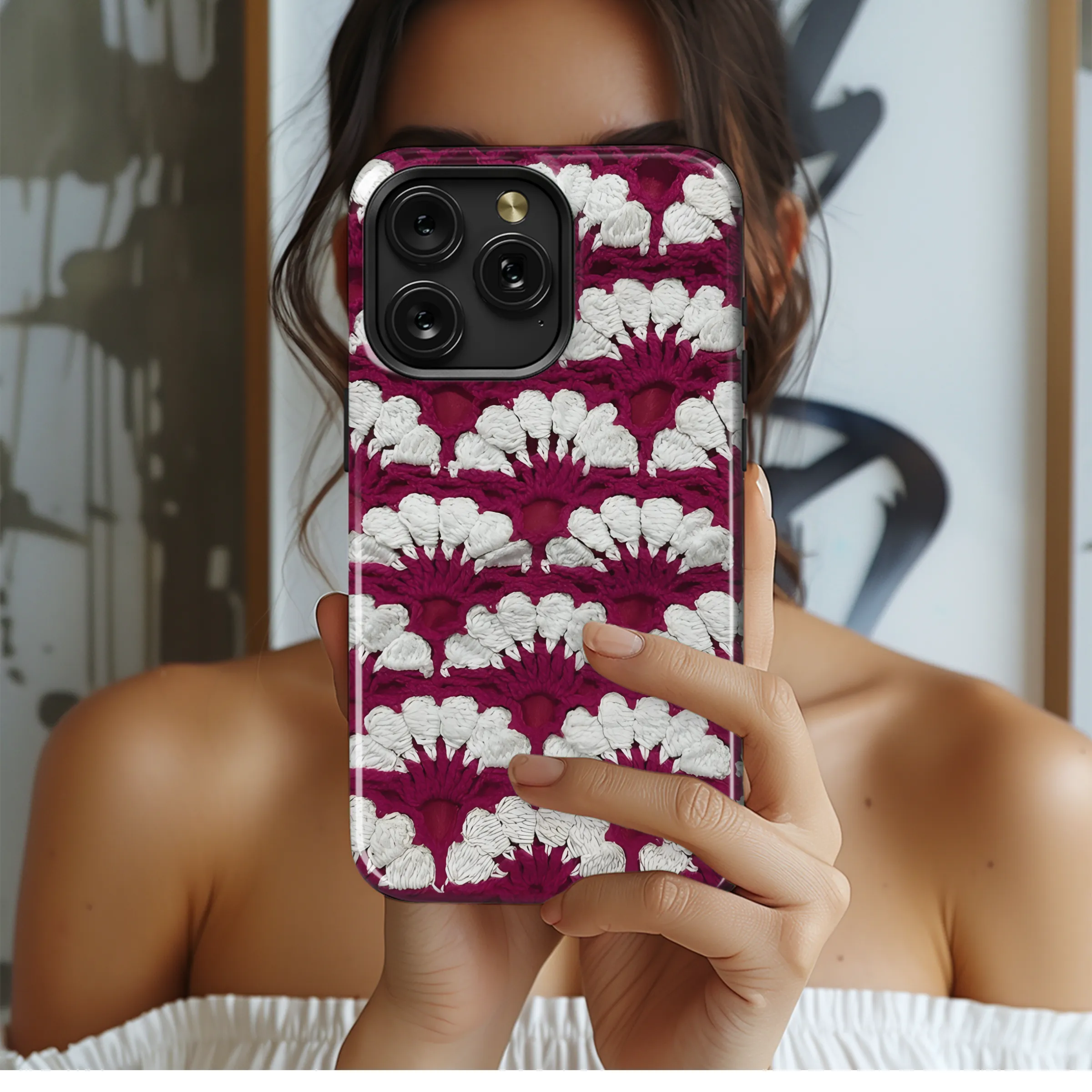 Knit Phone Case iPhone Samsung Cover Pixel 3843