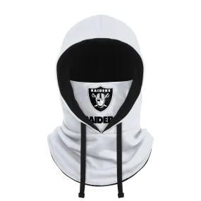 Las Vegas Raiders NFL White Drawstring Hooded Gaiter