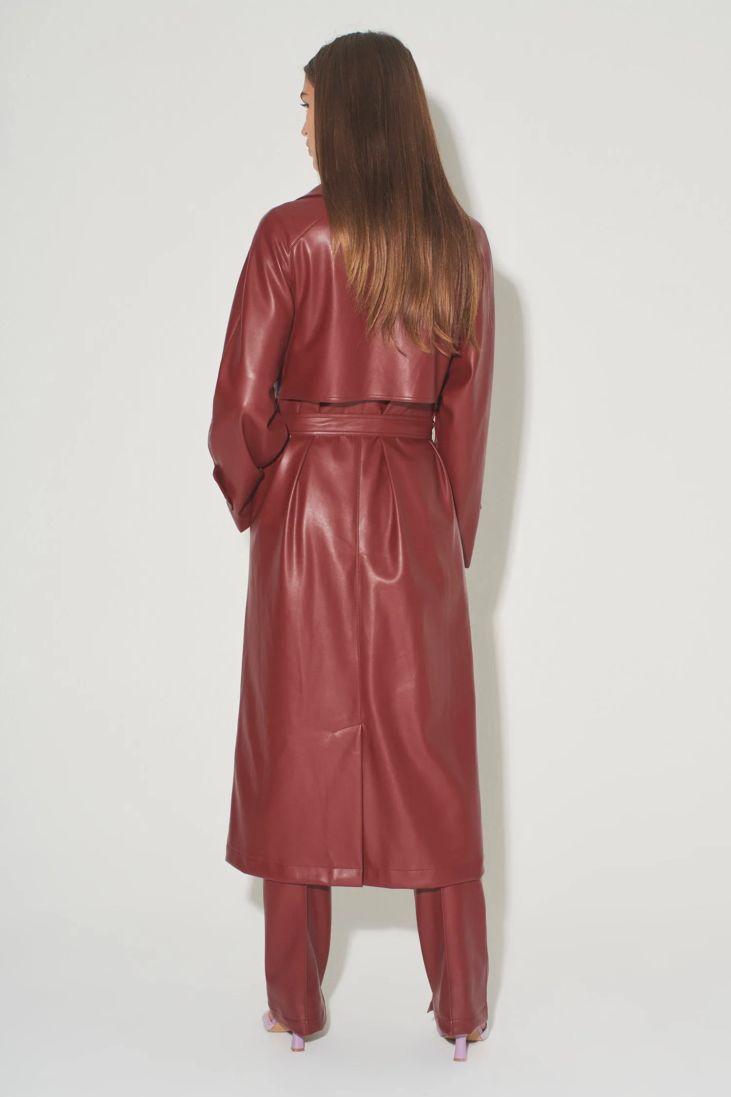 Lee Leather Trench Shiraz