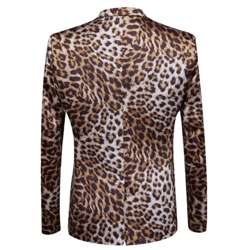 Leopard Print Men Suit